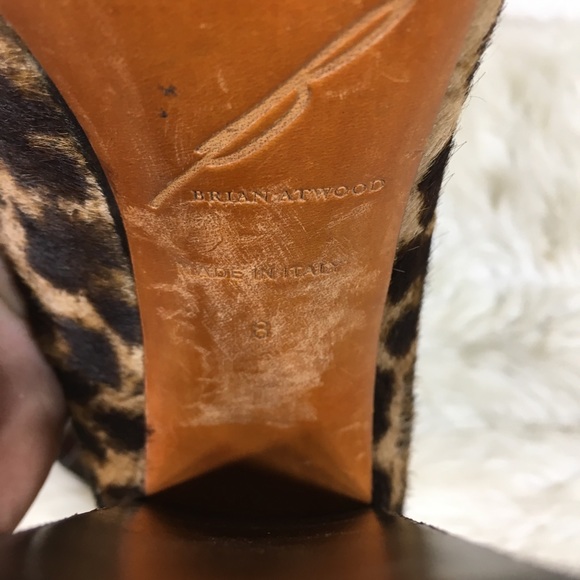 Brian Atwood Calf Hair Animal Print Pumps - Picture 7 of 8